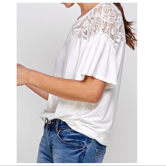 #13 Boho Chic Fabulous Lace Trim Tunic Top - Picture 3 of 5